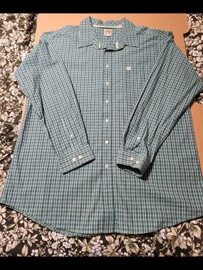 Cinch Green Plaid Long-Sleeve Dress Shirt